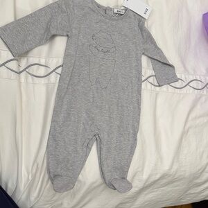 L'ovedbaby Gray Footie One Piece